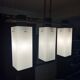 Three-light opaline pendant lamp by Maison Arlus, 1950