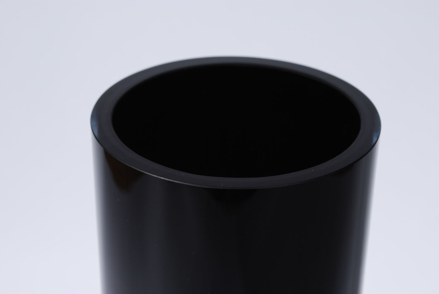Black glass vase