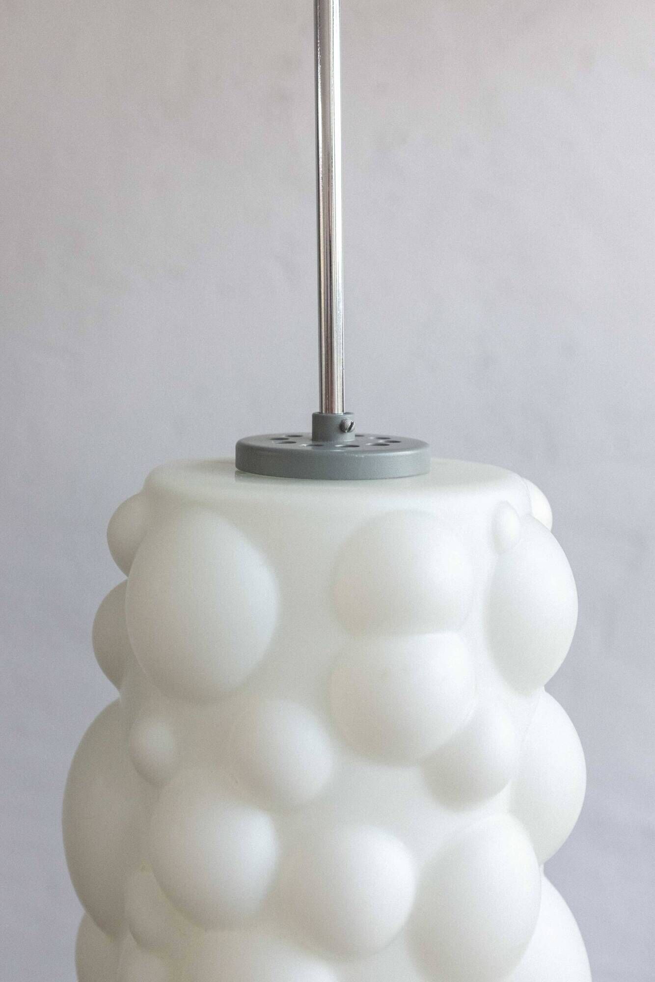 Vintage Czech Hanging Lamp by Osvětlovací Sklo, 1970s