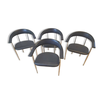 Set of 4 Fasem P40 dining chairs