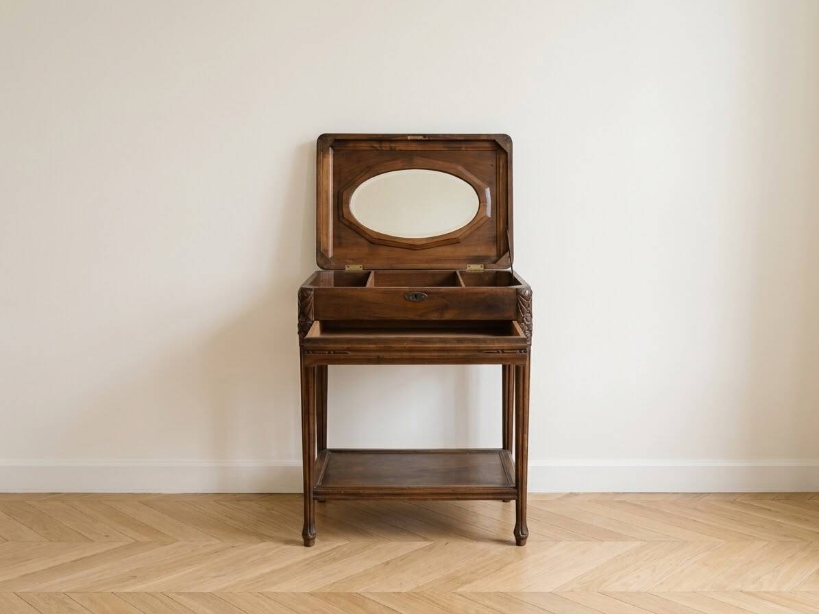 Art Deco wooden dressing table with mirror