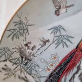 Pair of vintage Franklin Japanese hand-painted porcelain plates
