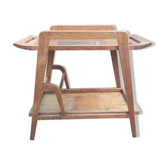 Old wooden service vintage feet Scandinavian compass