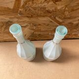 Pair of old glass bottles decor moustiers 18th century vintage kitchen