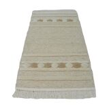 Moroccan berber carpet tunisian wool beige salmon