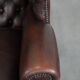 Brown cowhide leather Chesterfield wingback armchair in English style