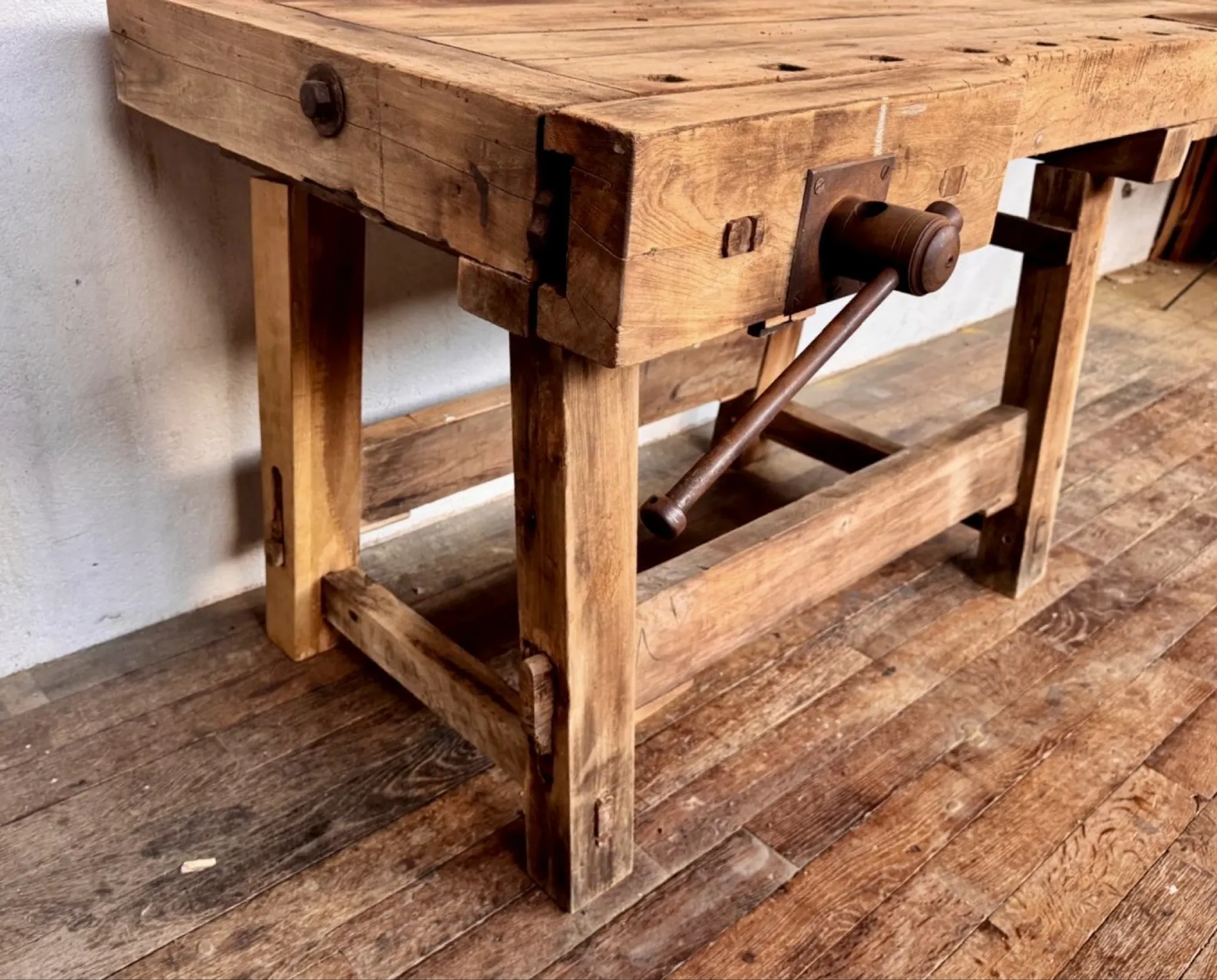 Old small carpenter's workbench from the 1920s.
