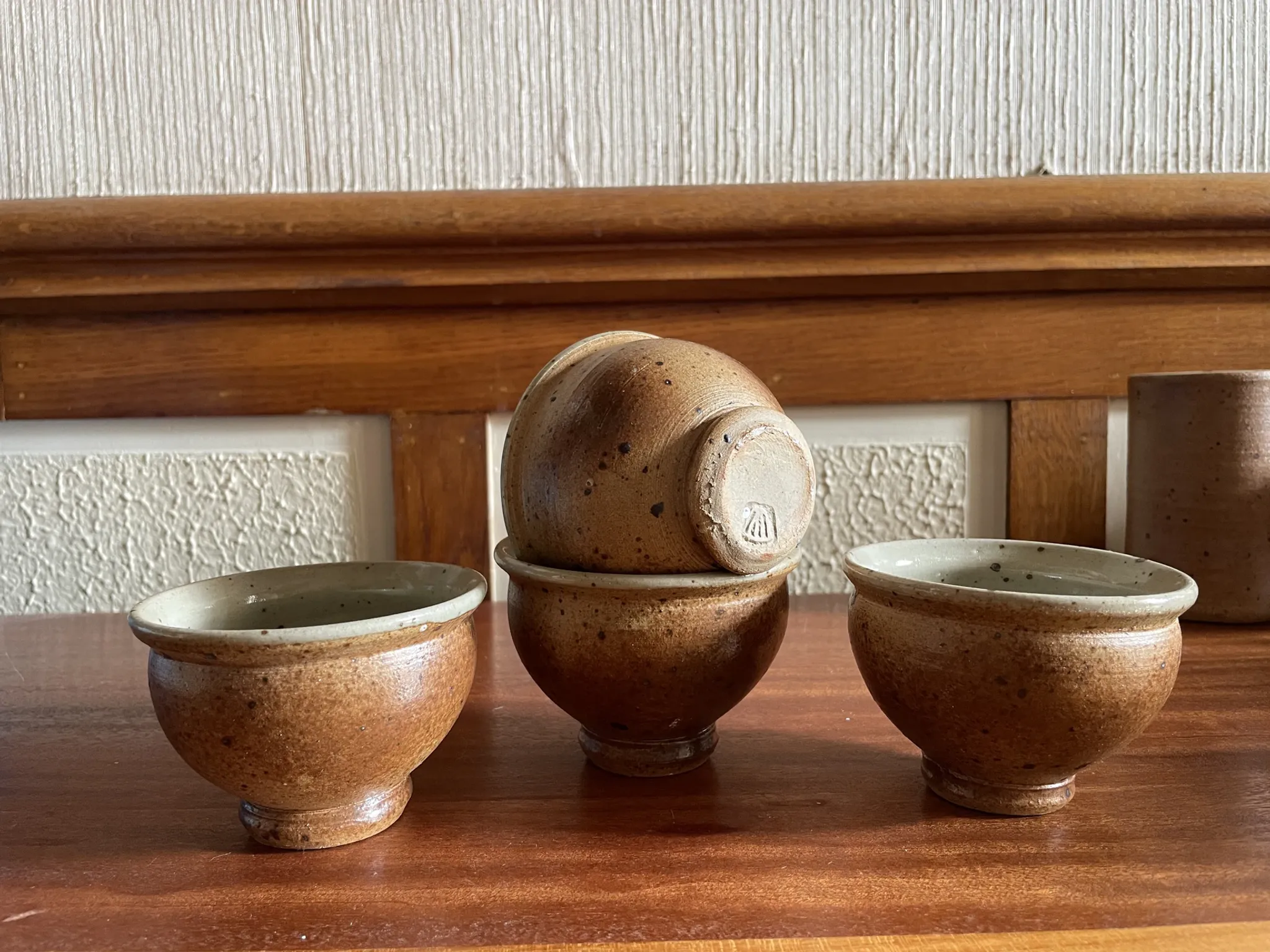 4 pyrite stone ramekins by Pierre Digan