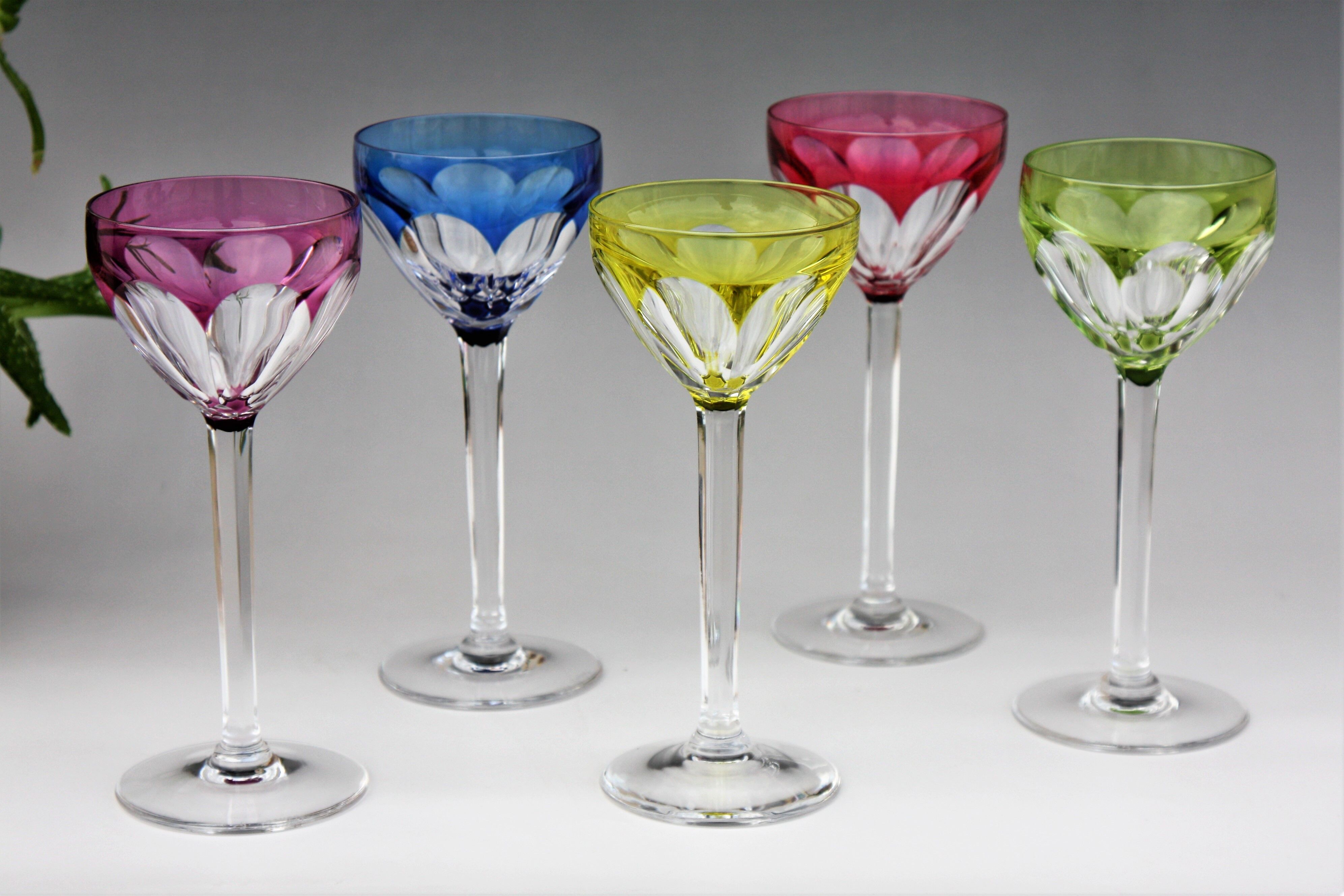 Set de 5 verres Roemer Val St Lambert