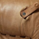 Vintage Mid-Century German Modern Leather Swivel Chairs by Carl Straub