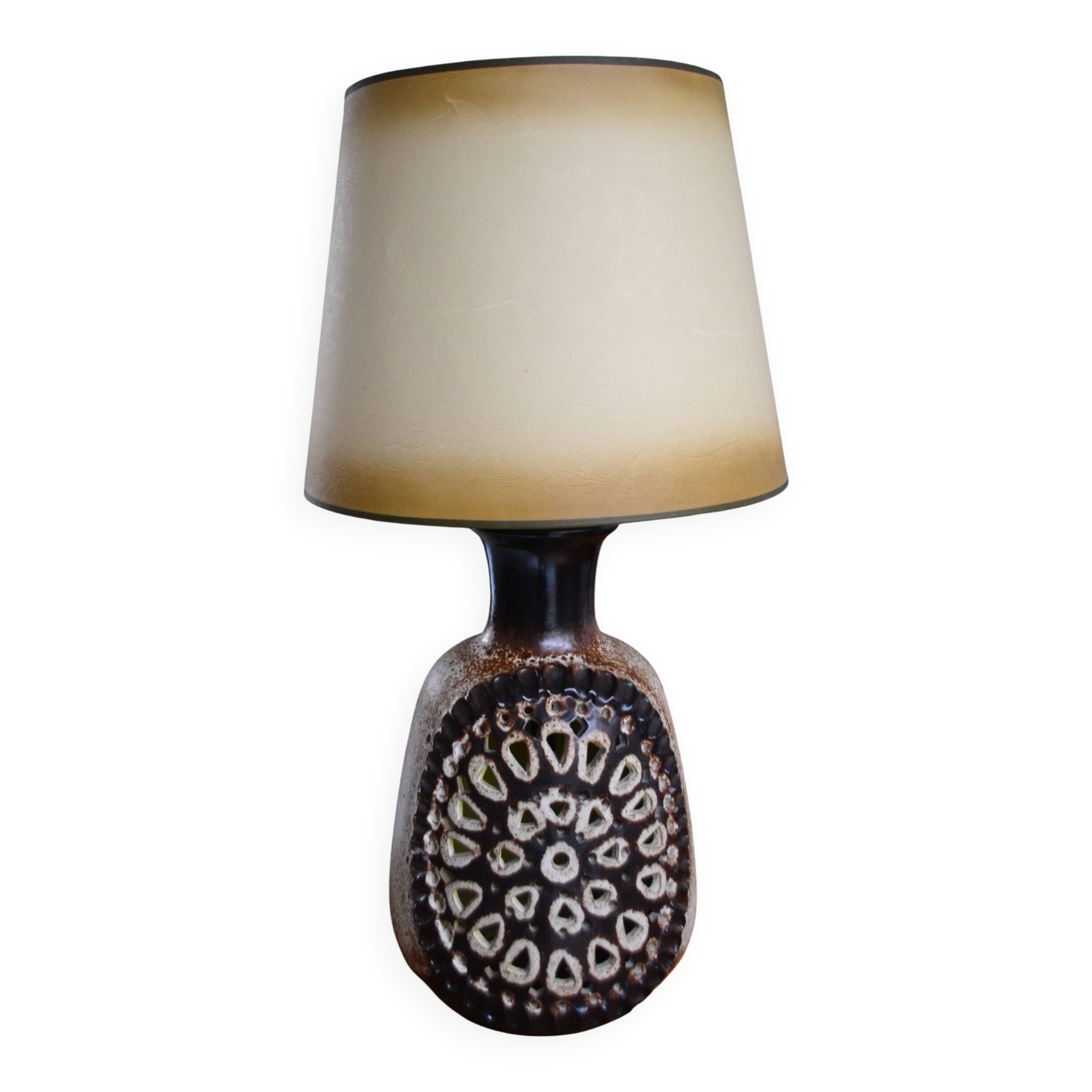 Fat Lava ceramic lamp with double lighting from the 60s/70s.