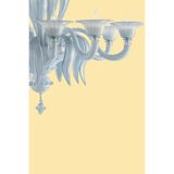 Contemporary Mid-Century Modern Venetian Style Murano Glass Chandelier