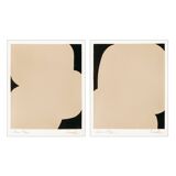 Abstract Gouache Original Painting, Set of 2