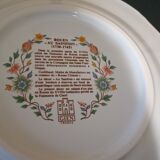 12 assiettes Plates  Service gien Rouen Saintfoin certifié