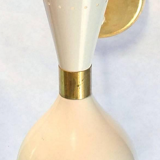 Pair italian wall lightstyle years 50's white ivory