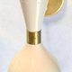 Pair italian wall lightstyle years 50's white ivory