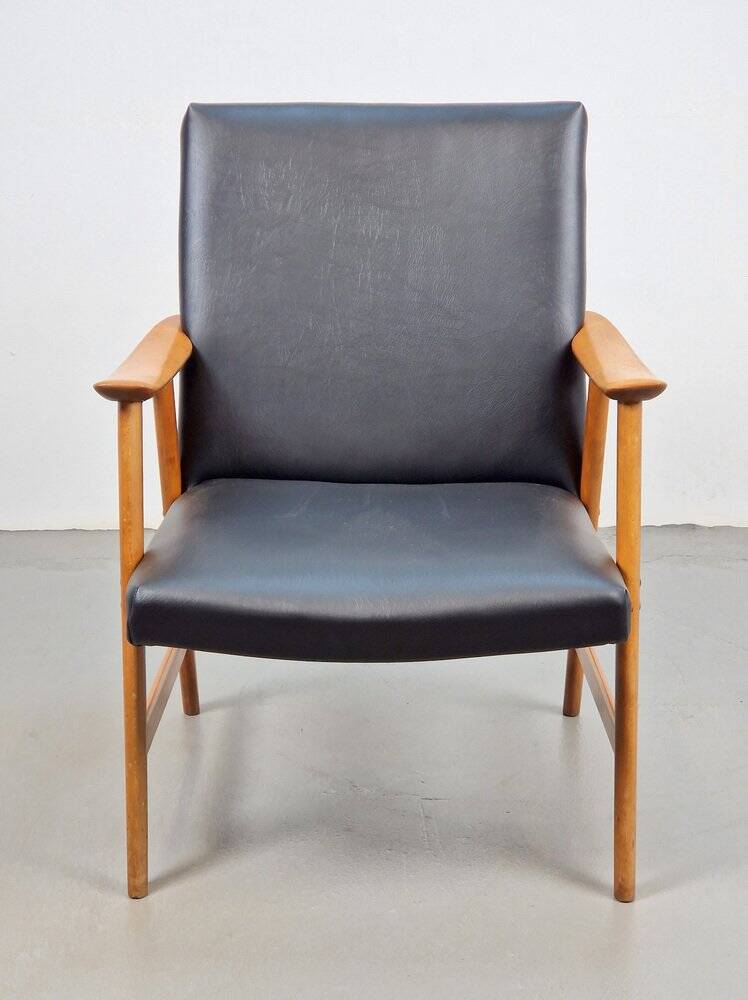 Vintage Beech Armchair from De Ster Gelderland, 1960s