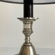 Lamp vintage steel and velvet candle holder