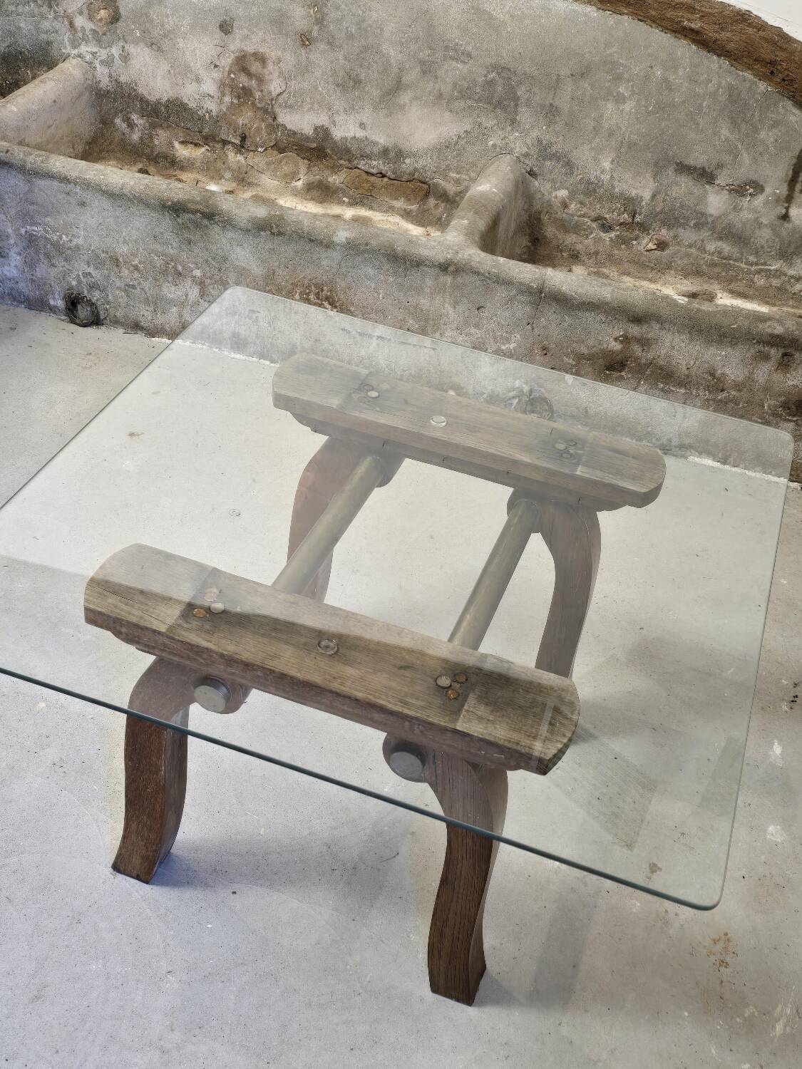 Table basse en verre Art Déco