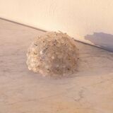 Murano Ceiling Light Gold and Traspare Flower by Seguso for Venini, Italy, 1960s