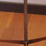 Vintage tripod floor lamp in golden brass twisted barrel