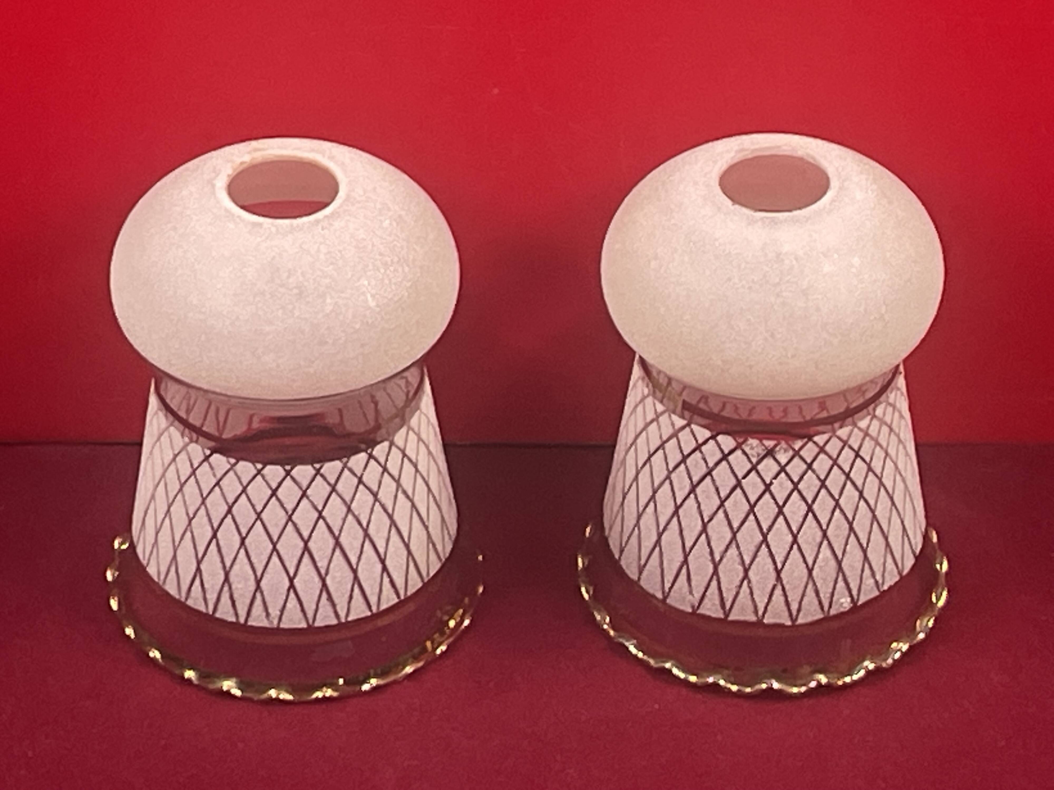 Pair of lampshades, tulip circa 1930/40 early 20th century