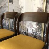 Suite of four Baumann sled chairs