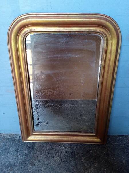 Louis Philippe mirror in gilded wood, 19th century - 88 cm