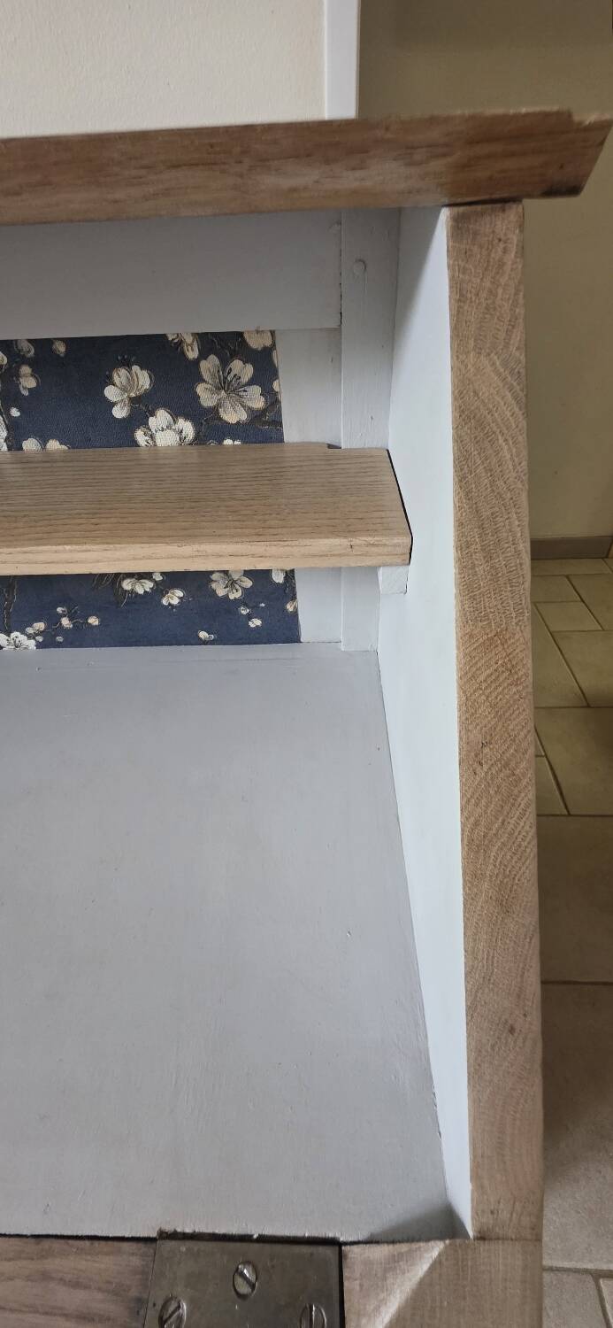 Vintage raw oak secretary