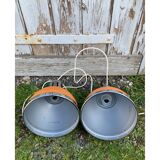 Orange pendant lamps