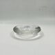 Cendrier vintage en verre texturé effet lin, large bord