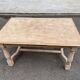 Renovated extendable farmhouse dining table in wood, 255cm from the 20th century.