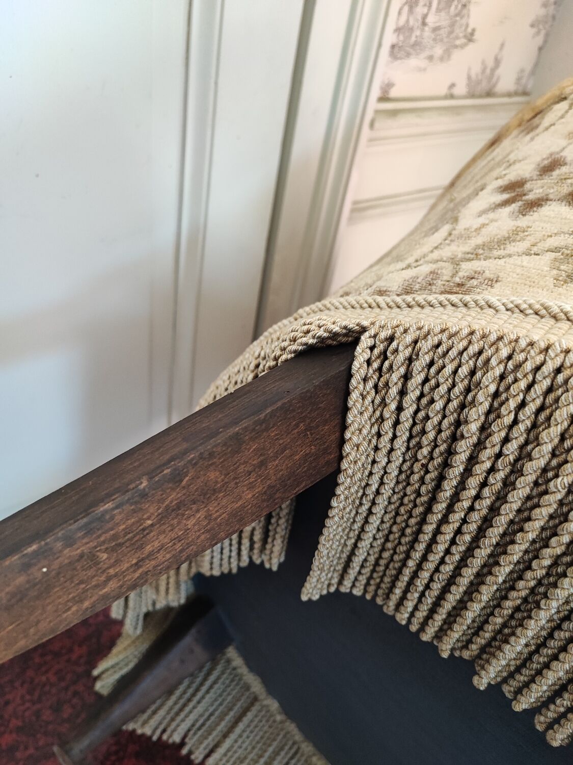 Vintage velvet toad armchair