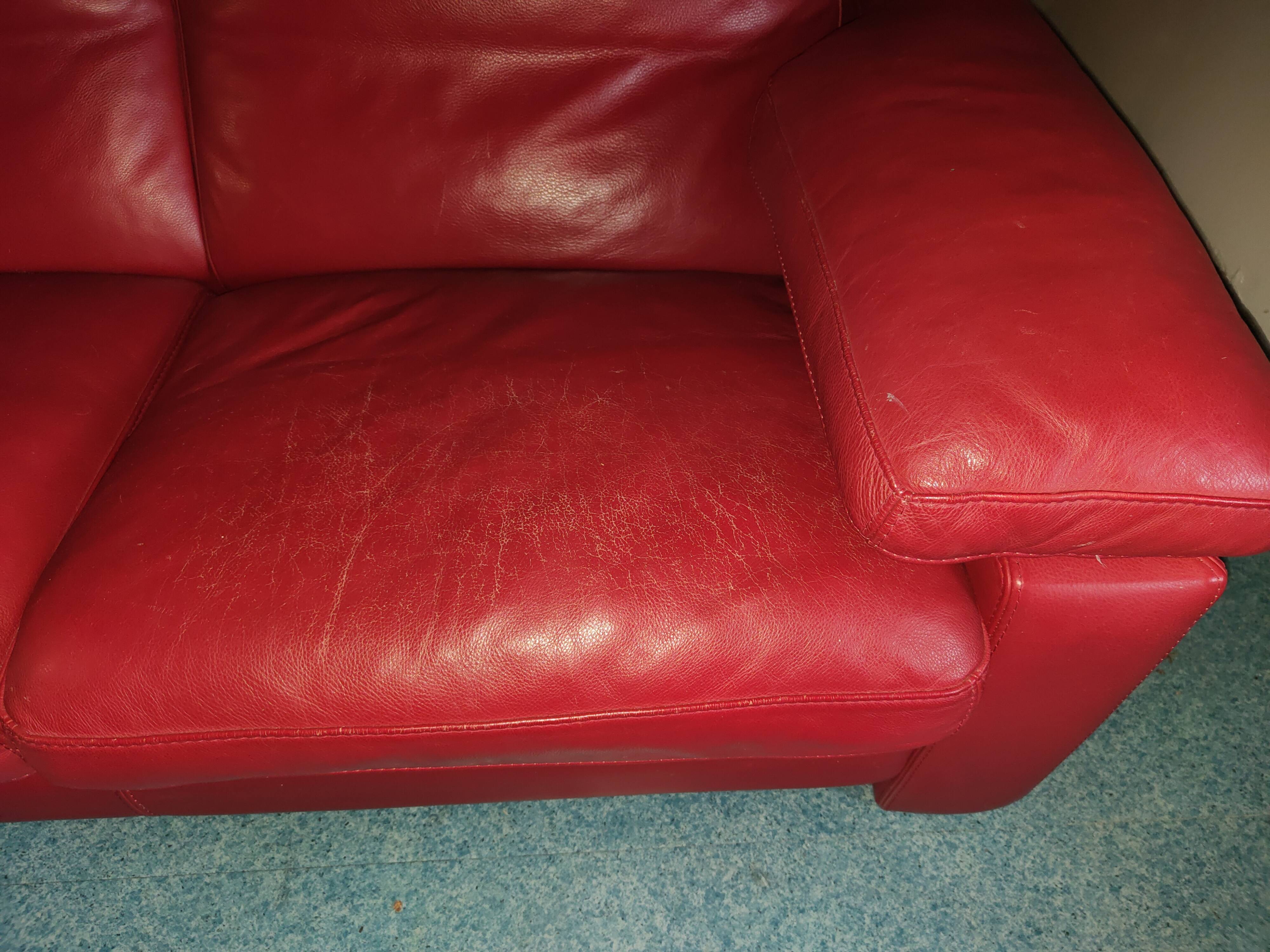 Duvivier leather two-seater sofa