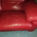 Duvivier leather two-seater sofa