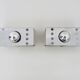 Pair of vintage chrome stainless steel wall sconces. Space Age