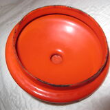 Red enamelled coffee pot