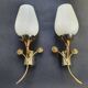 Pair of Art Deco wall sconces from the 1960s.