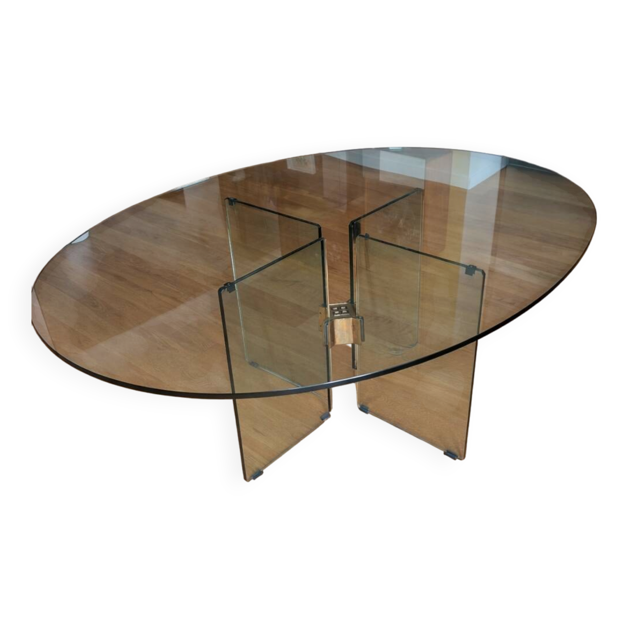 Peter Ghyczy designer dining table oval 170×130 for 4-6, up to 8 people.