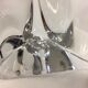 Pair of Daum crystal book ends, stamped
