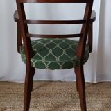 Art deco mahogany bridge armchair