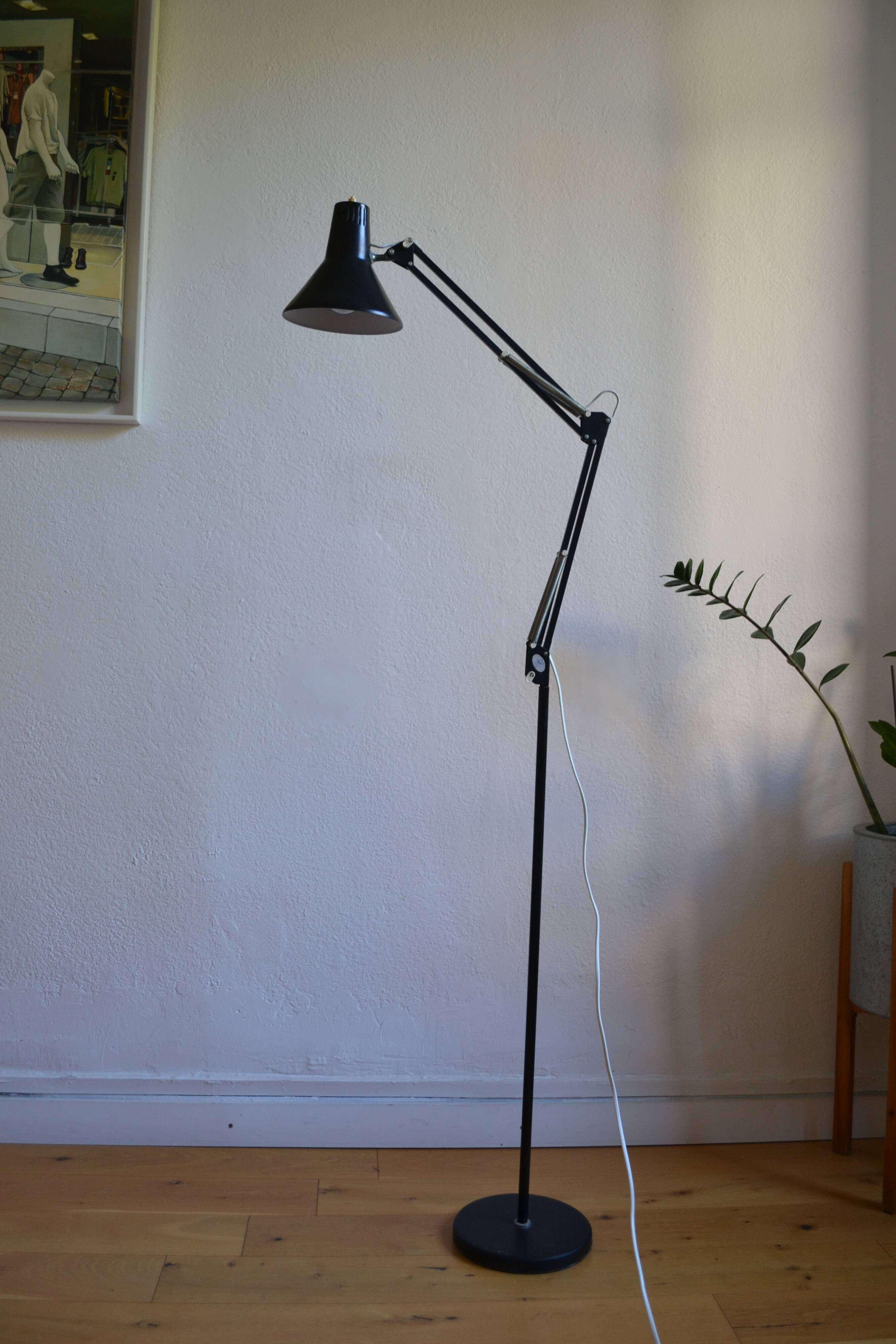Lampadaire liseuse articulée France 1980