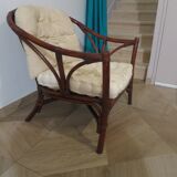 Bamboo and bentwood armchair from the 60s