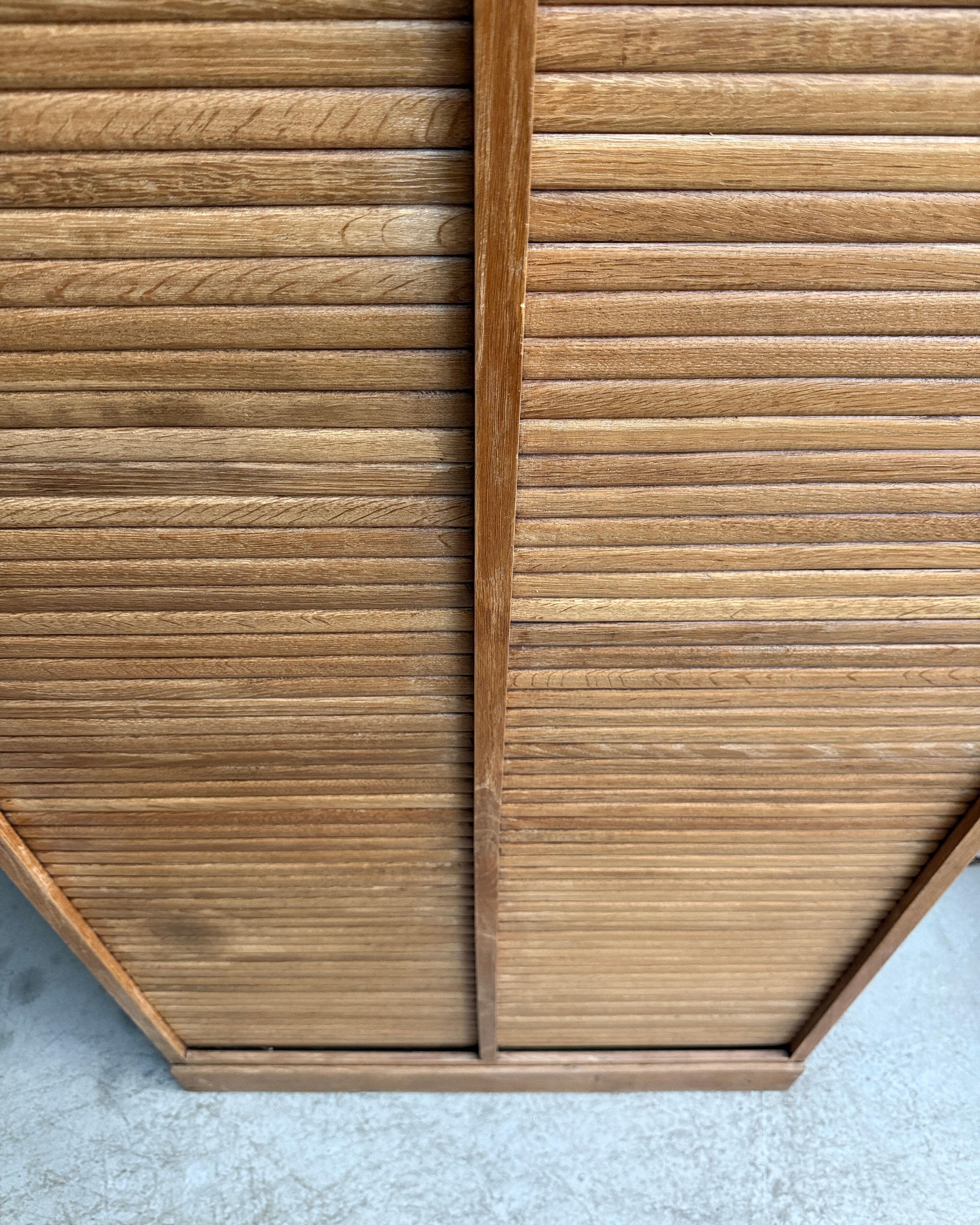 Oak filing cabinet with curtains (renovated)