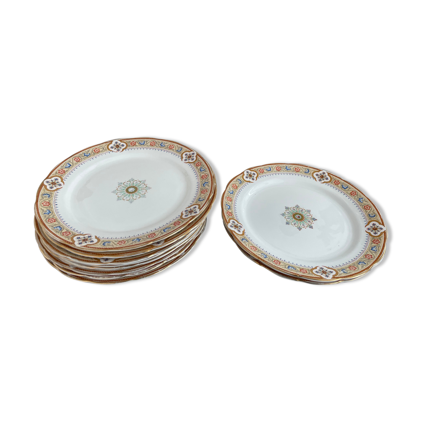 Dessert plate service - 11 pieces - Ye Old English by Grosvenor J & G - Persian model