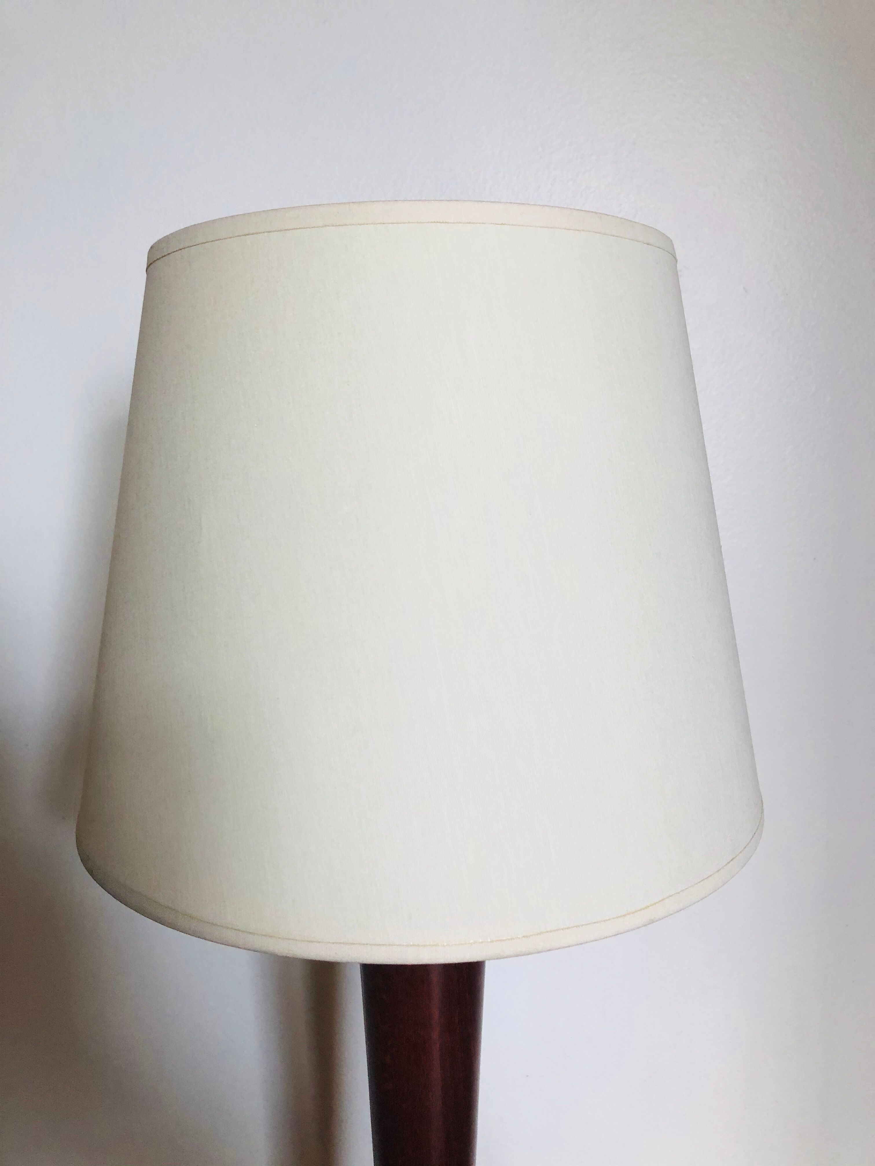 Vintage wooden foot lamp