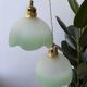 Vintage green and white flower pendant light - 2 copies available
