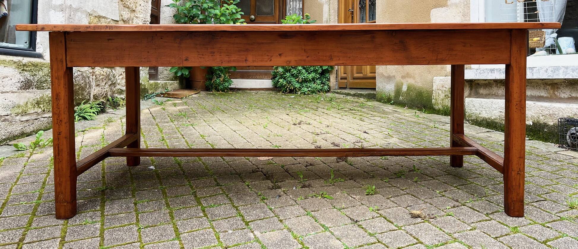 19th century cherry wood farmhouse table