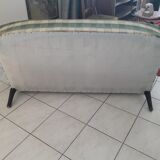 Fully retaped green checkered sofa