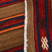 Pinstriped Pattern Red Brown Vintage Kilim Rug, 154x246Cm